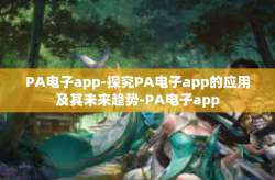 PA电子app-探究PA电子app的应用及其未来趋势-PA电子app