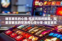 赌百家乐的心得-驾驭风险的旅程，探索百家乐的世界与心得分享-赌百家乐的心得