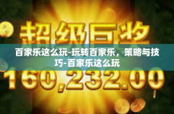 百家乐这么玩-玩转百家乐，策略与技巧-百家乐这么玩